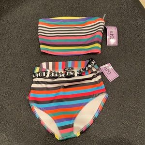 High waist two piece swim set